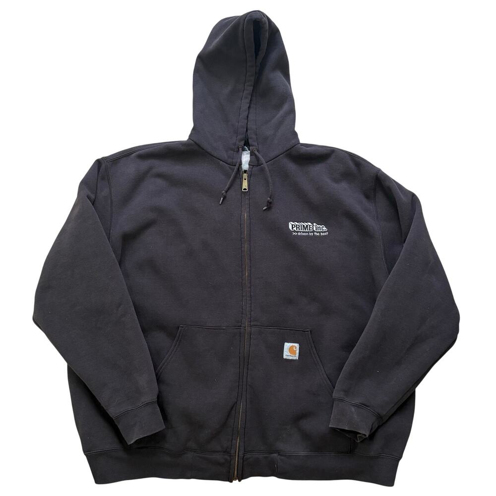 Carhartt Hoodie Black Thermal Lined Full Zip Sweatshirt Jacket Men’s 3XL 4XL